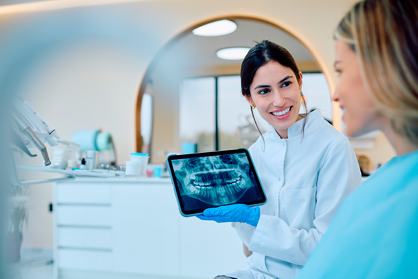 A patient receiving compassionate specialty dental care