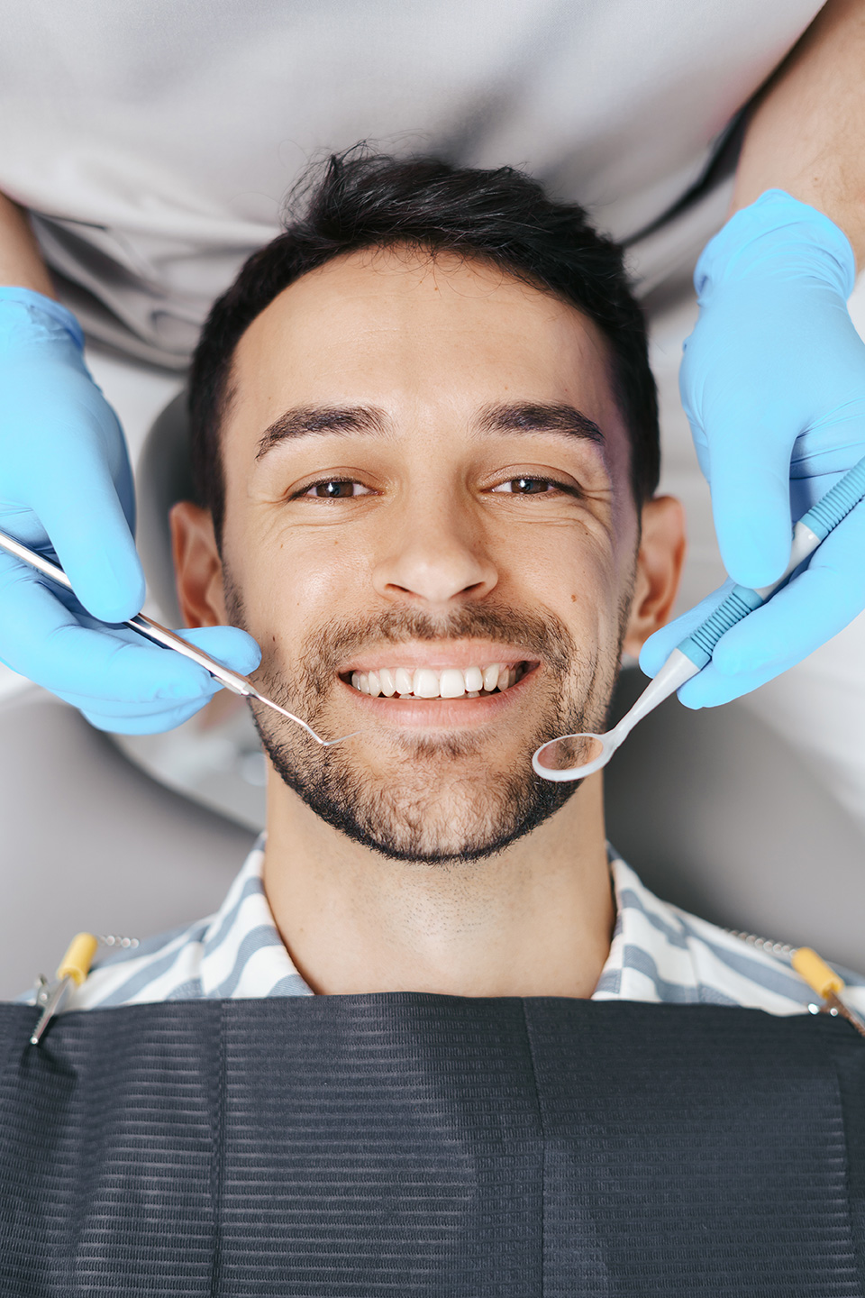 Patient relaxing during a dental visit